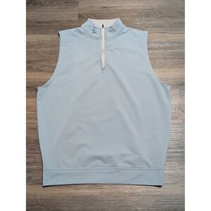 GenTeal Sleeveless Quarter Zip Vest Athleisure Golf Mens Size S Light Blue